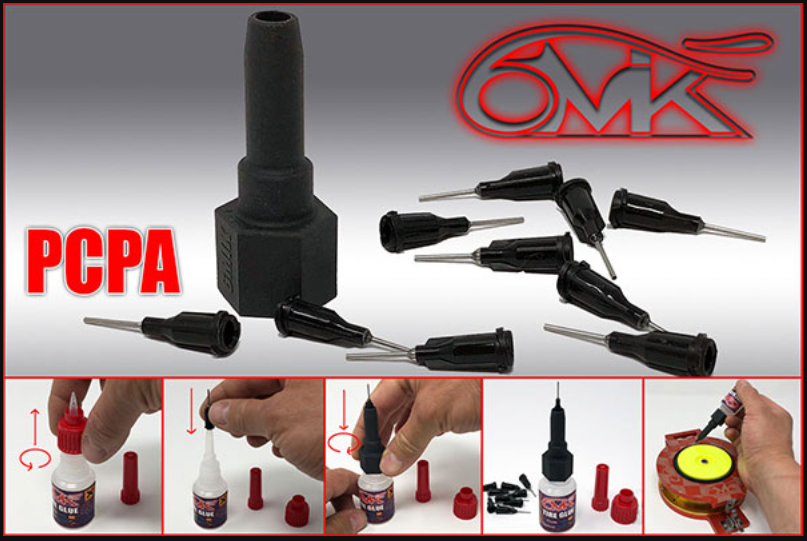 Glue tube tip + needles