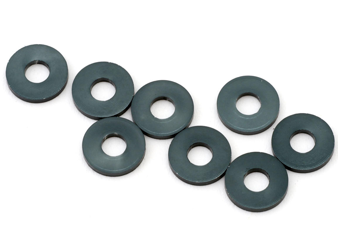 3x8mm Aluminum Roll Center Spacer (Gun Metal) (8)
