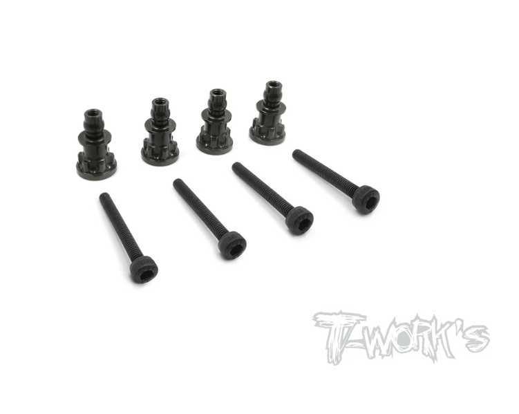 Hard Coated 7075-T6 Alum Shock Standoffs (4).